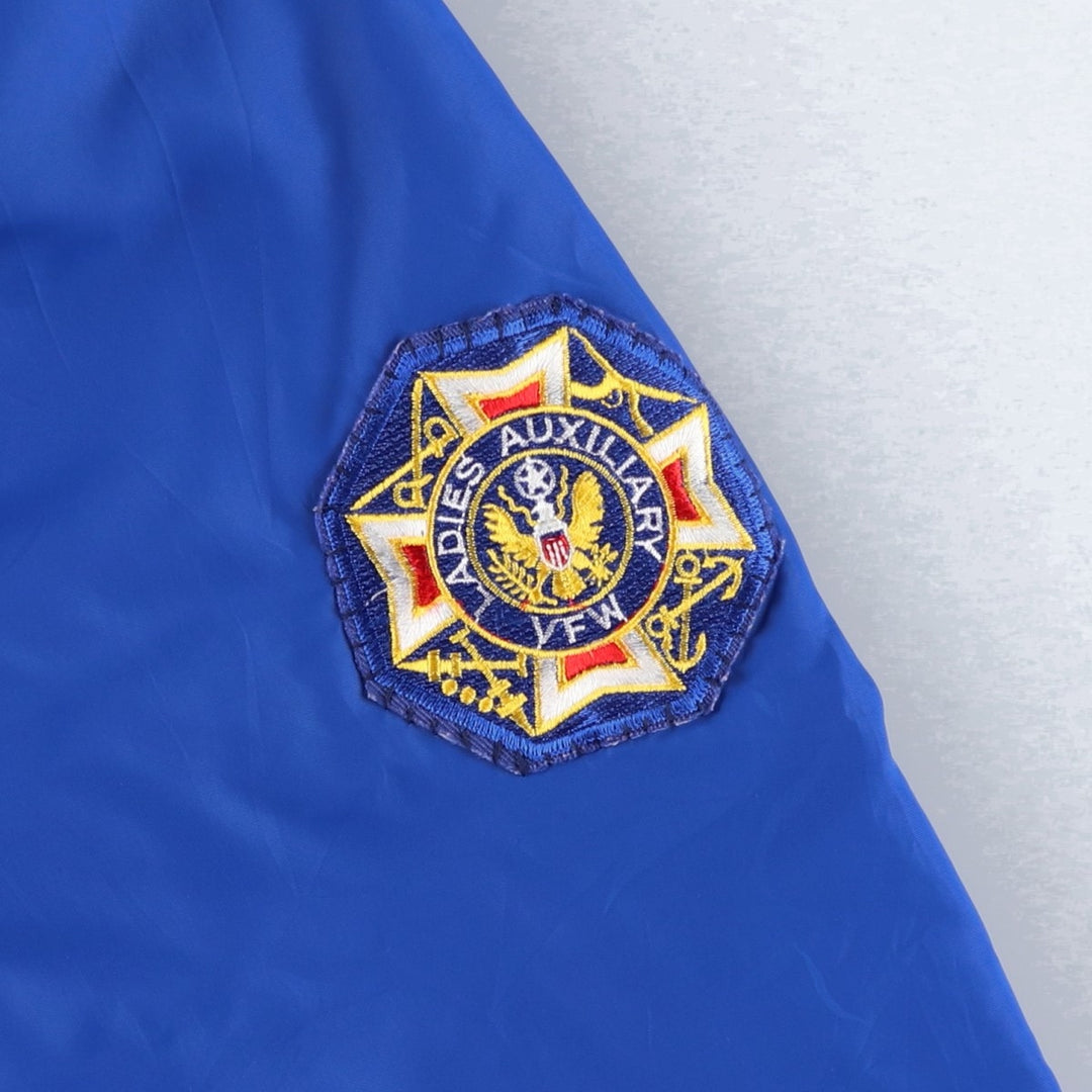 Vintage 90'S Champion Coach Jacket, Made in USA, Men's Size L Nylon blue type Vintage Second Hand