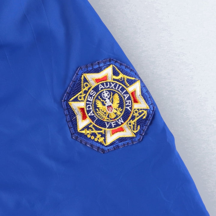 Vintage 90'S Champion Coach Jacket, Made in USA, Men's Size L Nylon blue type Vintage Second Hand