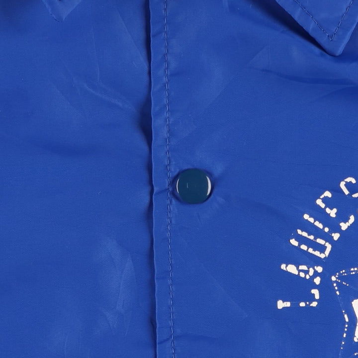Vintage 90'S Champion Coach Jacket, Made in USA, Men's Size L Nylon blue type Vintage Second Hand