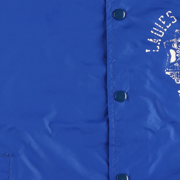 Vintage 90'S Champion Coach Jacket, Made in USA, Men's Size L Nylon blue type Vintage Second Hand