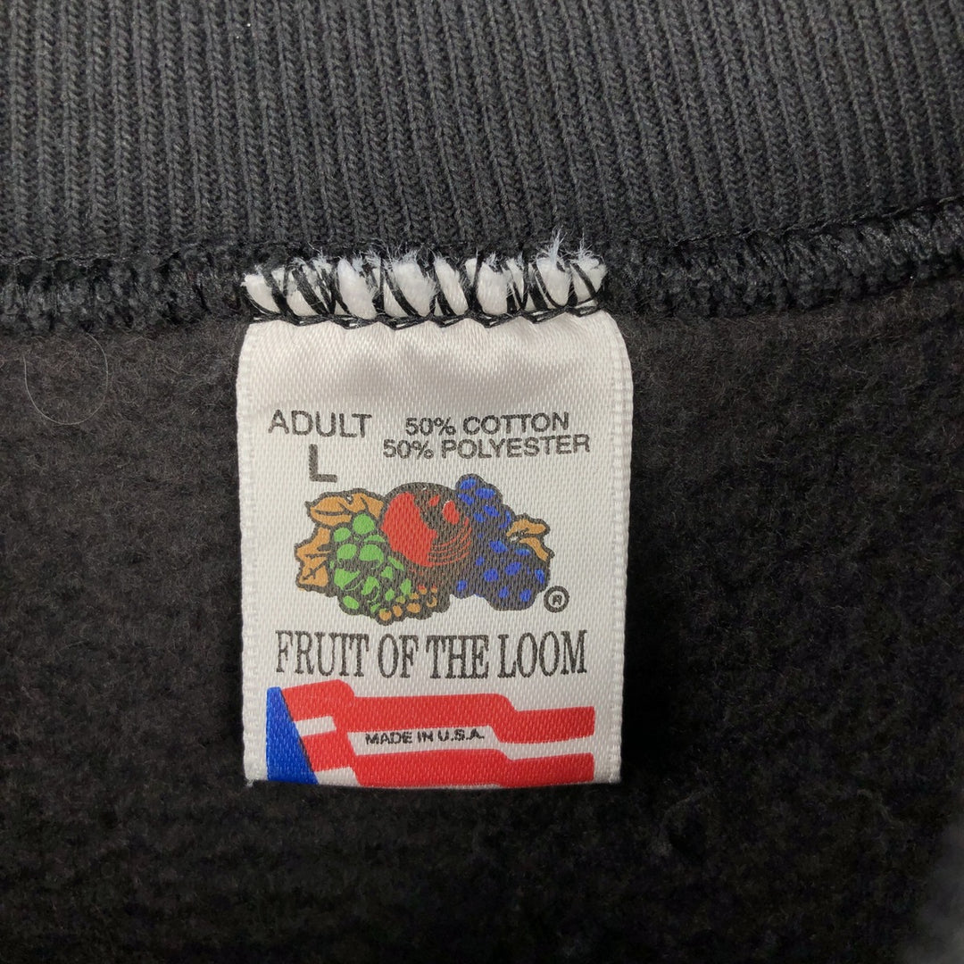 Vintage 90'S Fruit of the Loom Chevrolet Advertising Sweatshirt, Made in USA, Men's Size L cotton black type Vintage Second Hand