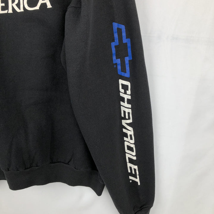 Vintage 90'S Fruit of the Loom Chevrolet Advertising Sweatshirt, Made in USA, Men's Size L cotton black type Vintage Second Hand