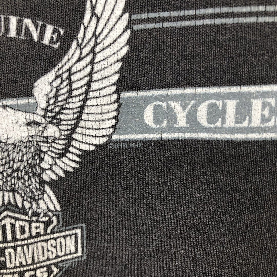 2000'S Harley-Davidson Eagle Pattern Advertising Sweatshirt (Men's XXL equivalent) unclear Charcoal Vintage Second Hand