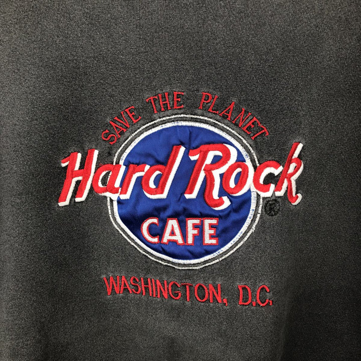 90'S HARD ROCK CAFE Advertising Sweatshirt, Made in USA, Men's XL cotton Charcoal Vintage Second Hand