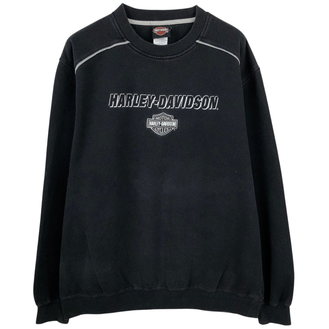 Harley-Davidson Advertising Sweatshirt, Men's L size cotton Charcoal Vintage Second Hand