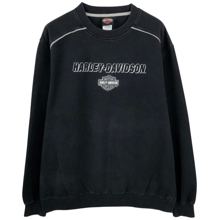 Harley-Davidson Advertising Sweatshirt, Men's L size cotton Charcoal Vintage Second Hand