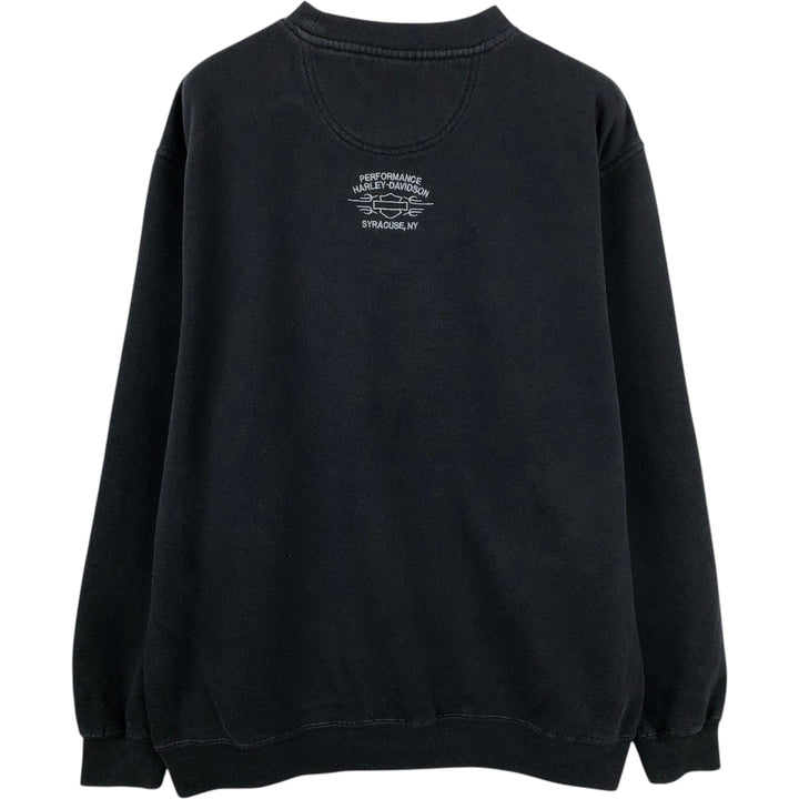 Harley-Davidson Advertising Sweatshirt, Men's L size cotton Charcoal Vintage Second Hand