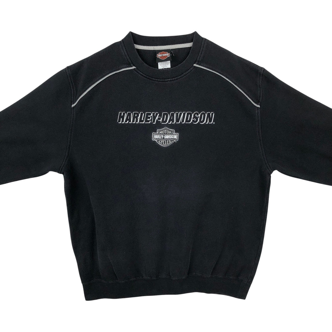 Harley-Davidson Advertising Sweatshirt, Men's L size cotton Charcoal Vintage Second Hand
