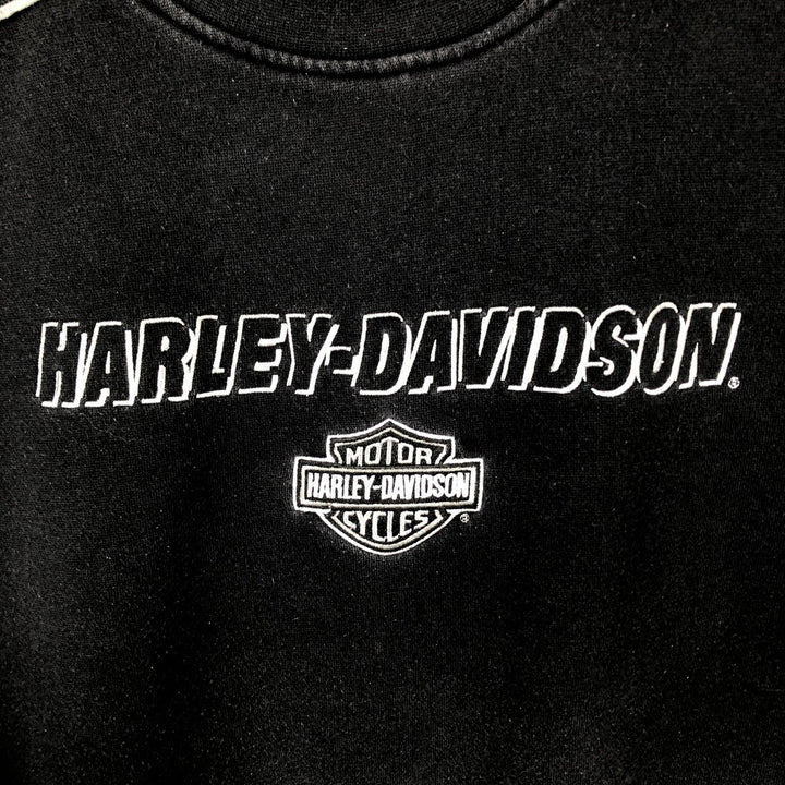 Harley-Davidson Advertising Sweatshirt, Men's L size cotton Charcoal Vintage Second Hand
