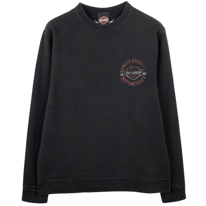 Harley-Davidson Advertising Sweatshirt, Men's Size Medium cotton black type Vintage Second Hand