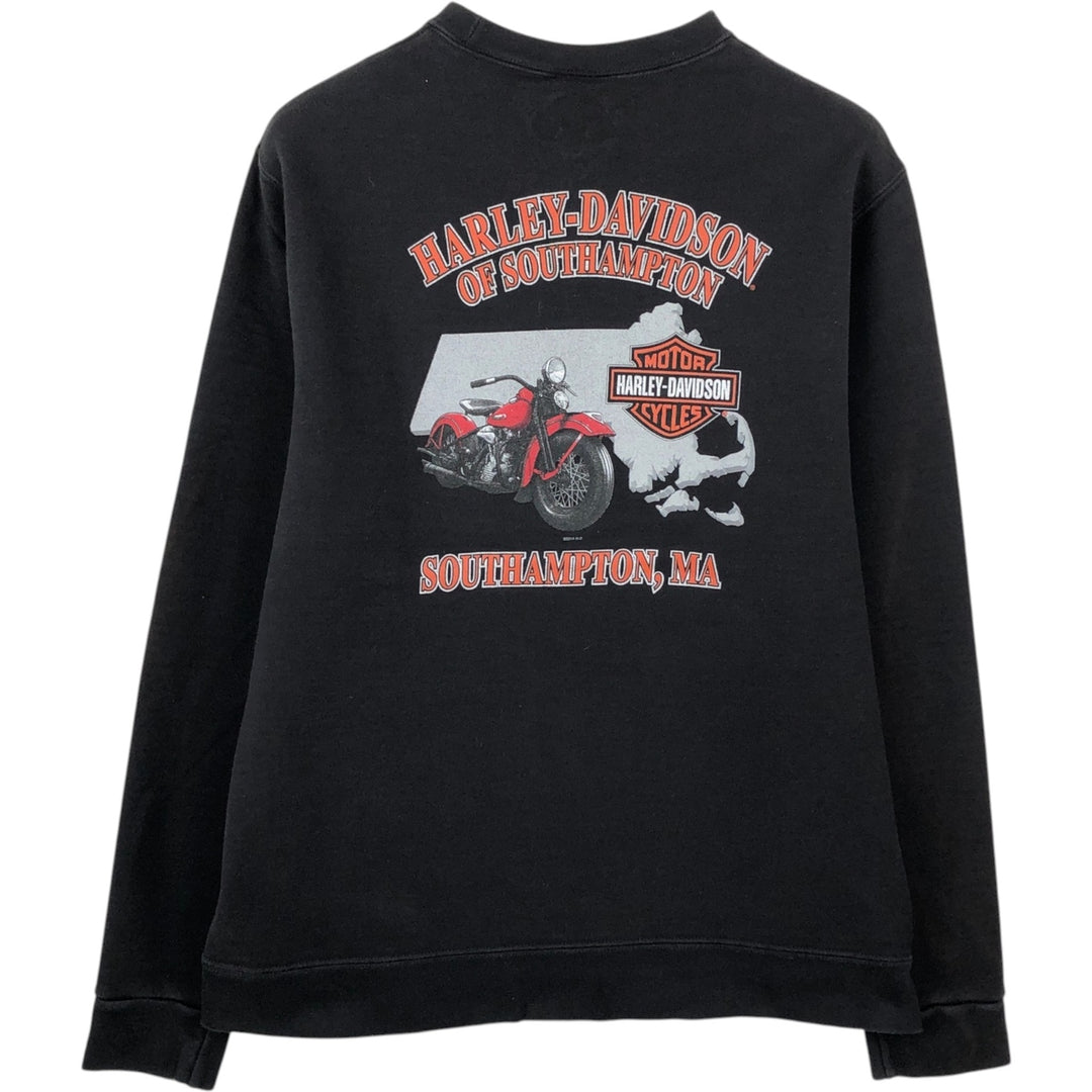 Harley-Davidson Advertising Sweatshirt, Men's Size Medium cotton black type Vintage Second Hand