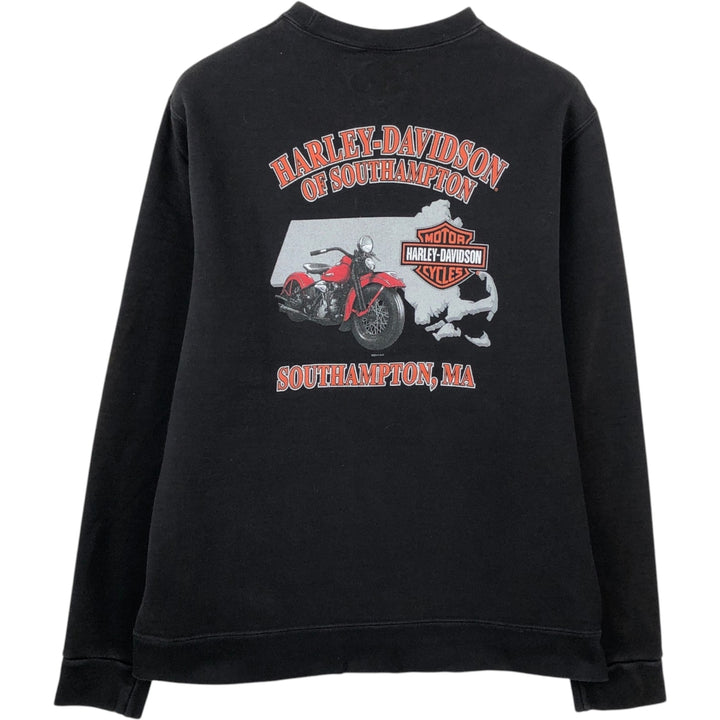 Harley-Davidson Advertising Sweatshirt, Men's Size Medium cotton black type Vintage Second Hand