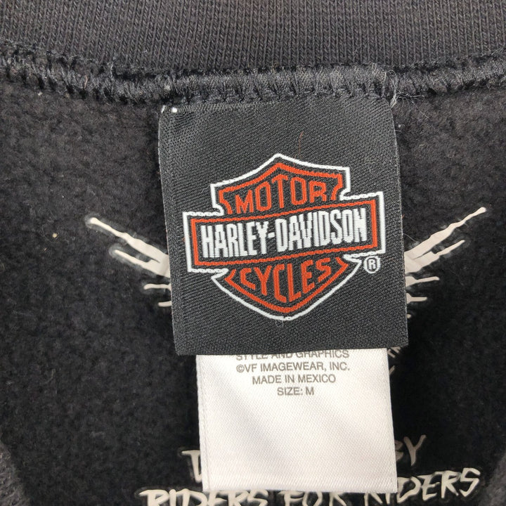 Harley-Davidson Advertising Sweatshirt, Men's Size Medium cotton black type Vintage Second Hand