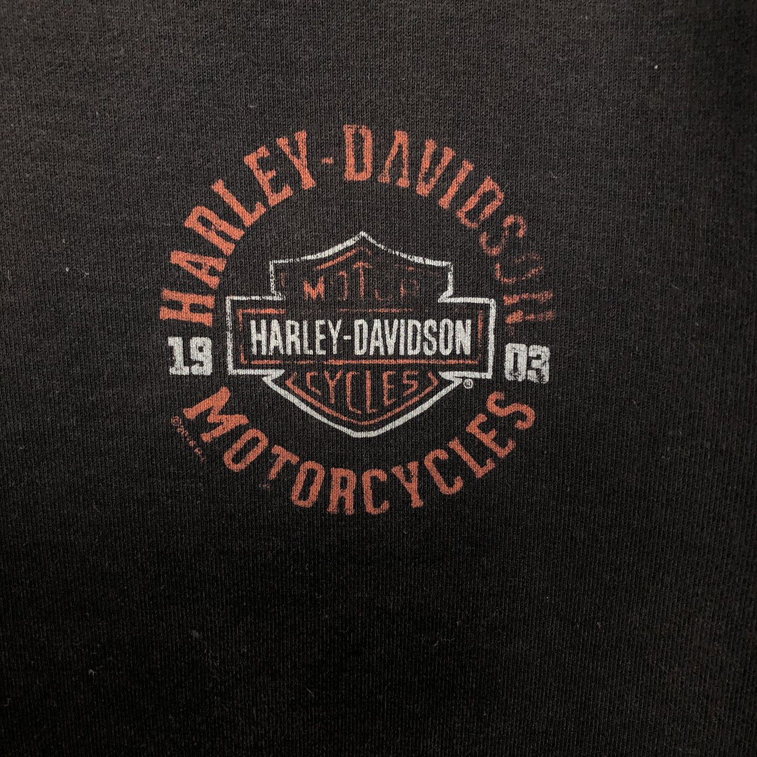 Harley-Davidson Advertising Sweatshirt, Men's Size Medium cotton black type Vintage Second Hand