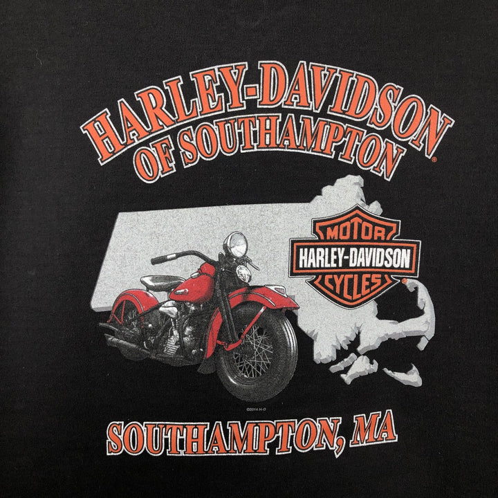 Harley-Davidson Advertising Sweatshirt, Men's Size Medium cotton black type Vintage Second Hand