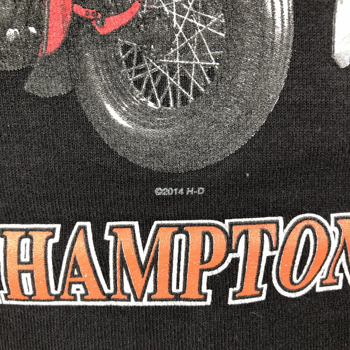 Harley-Davidson Advertising Sweatshirt, Men's Size Medium cotton black type Vintage Second Hand