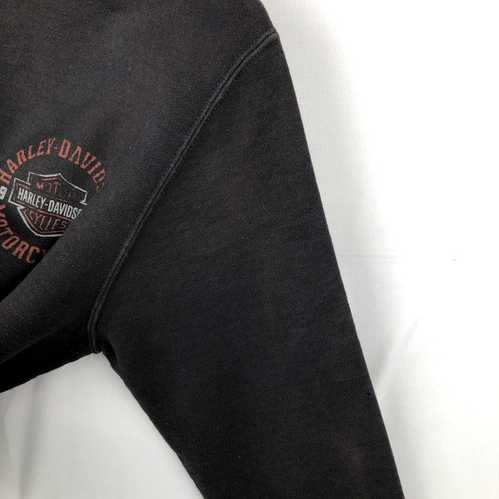 Harley-Davidson Advertising Sweatshirt, Men's Size Medium cotton black type Vintage Second Hand