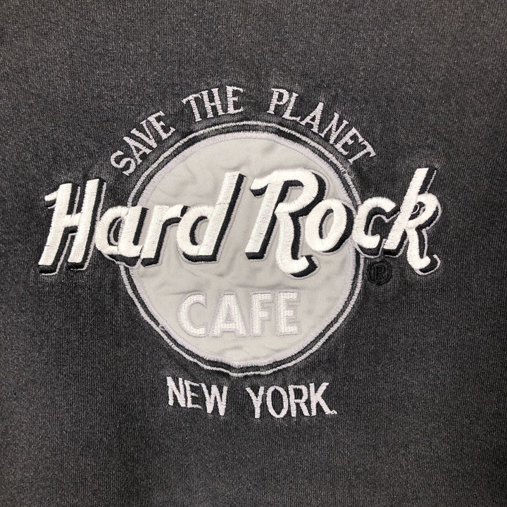 90'S HARD ROCK CAFE Advertising Sweatshirt, Made in USA, Men's Size M cotton Charcoal Vintage Second Hand