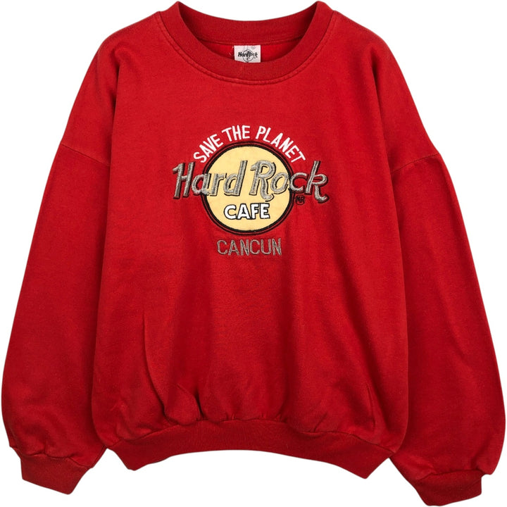 HARD ROCK CAFE Advertising Sweatshirt, Men's Size L cotton red type Vintage Second Hand
