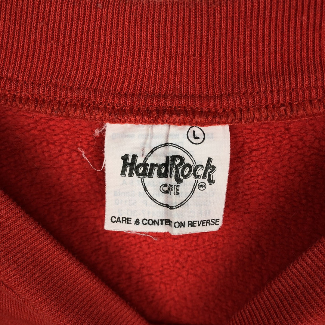 HARD ROCK CAFE Advertising Sweatshirt, Men's Size L cotton red type Vintage Second Hand