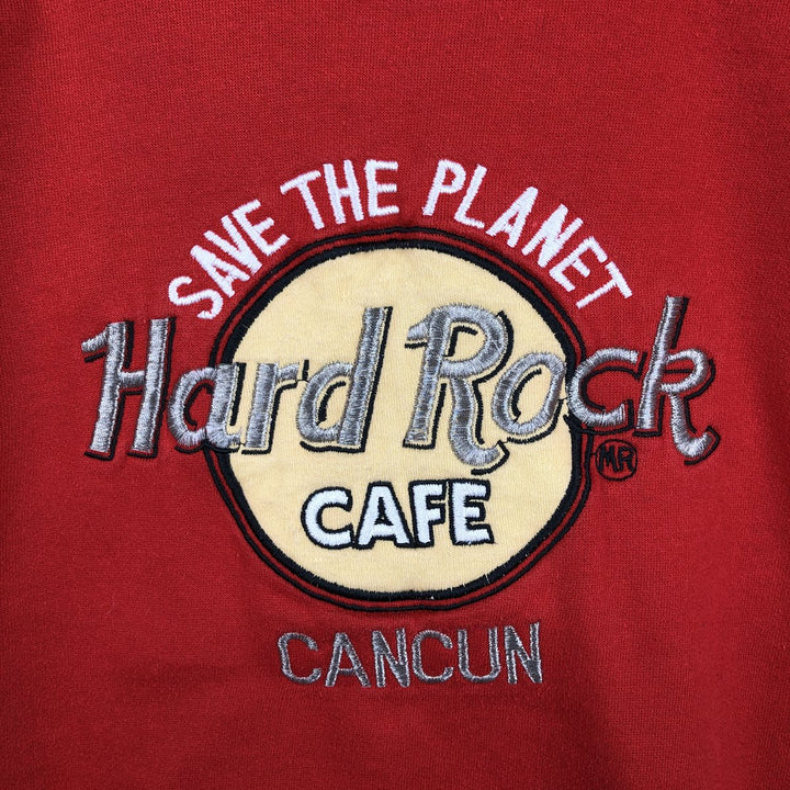 HARD ROCK CAFE Advertising Sweatshirt, Men's Size L cotton red type Vintage Second Hand