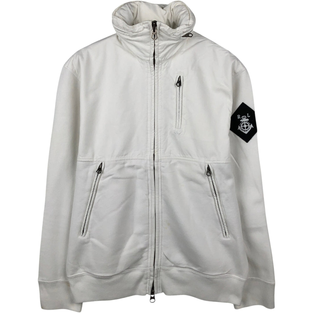 Ralph Lauren POLO by Ralph Lauren full zip sweatshirt, men's size M cotton white type Vintage Second Hand