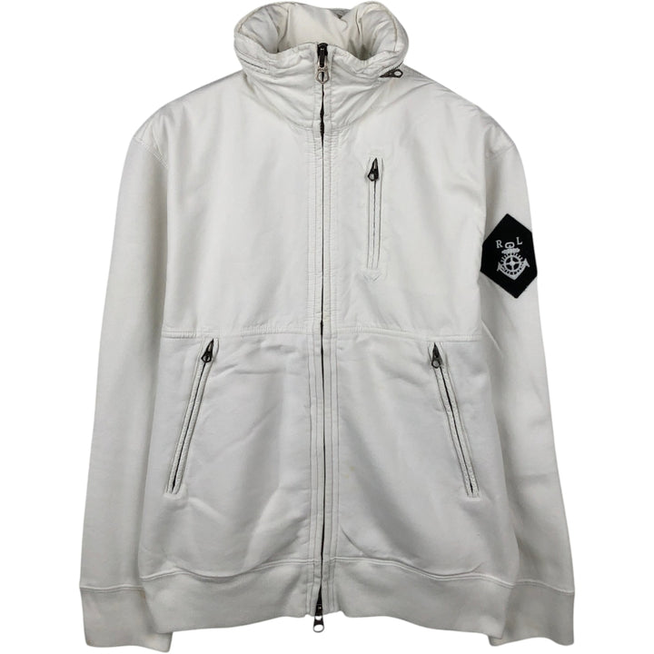 Ralph Lauren POLO by Ralph Lauren full zip sweatshirt, men's size M cotton white type Vintage Second Hand