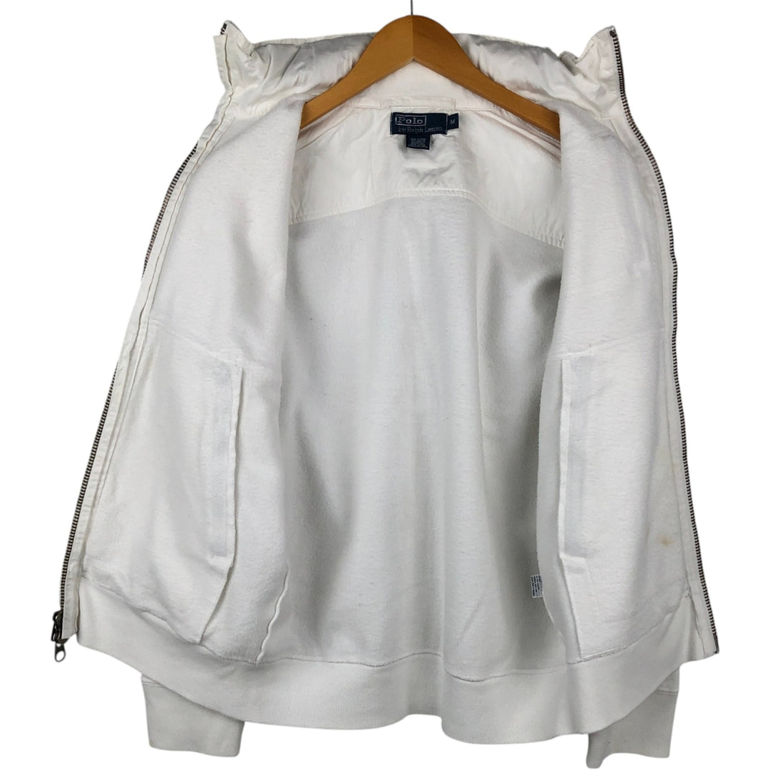 Ralph Lauren POLO by Ralph Lauren full zip sweatshirt, men's size M cotton white type Vintage Second Hand
