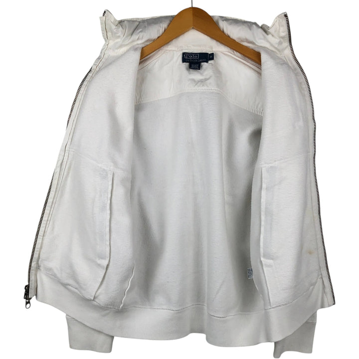 Ralph Lauren POLO by Ralph Lauren full zip sweatshirt, men's size M cotton white type Vintage Second Hand