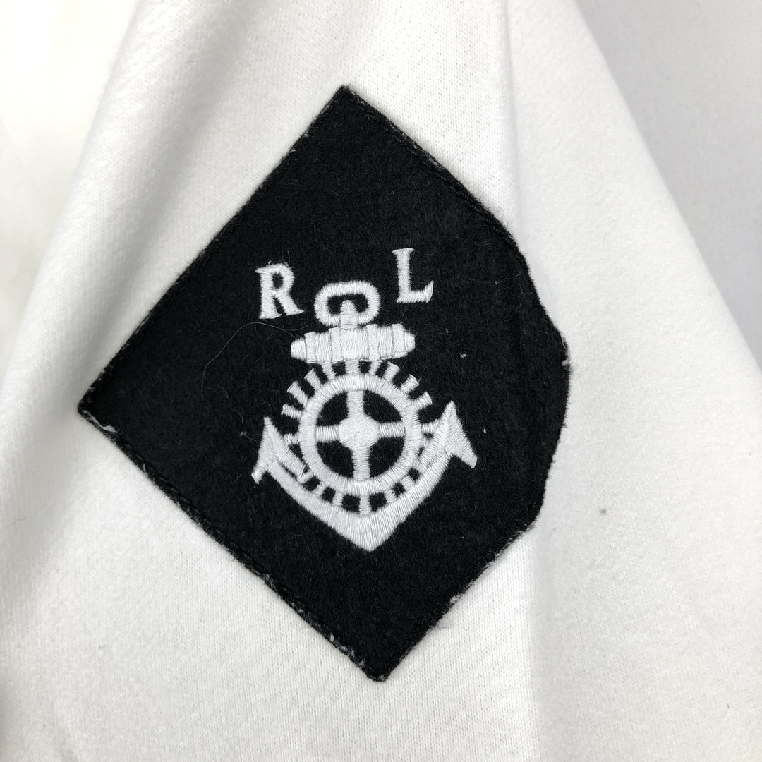 Ralph Lauren POLO by Ralph Lauren full zip sweatshirt, men's size M cotton white type Vintage Second Hand
