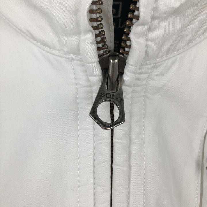 Ralph Lauren POLO by Ralph Lauren full zip sweatshirt, men's size M cotton white type Vintage Second Hand