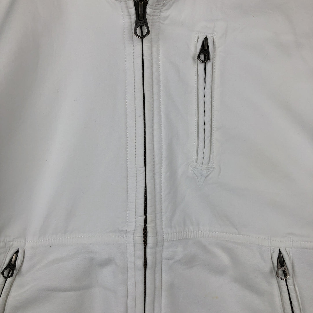 Ralph Lauren POLO by Ralph Lauren full zip sweatshirt, men's size M cotton white type Vintage Second Hand