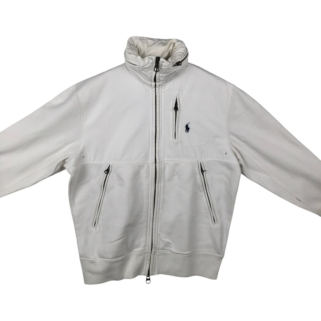 Ralph Lauren POLO by Ralph Lauren full zip sweatshirt, men's size S cotton white type Vintage Second Hand