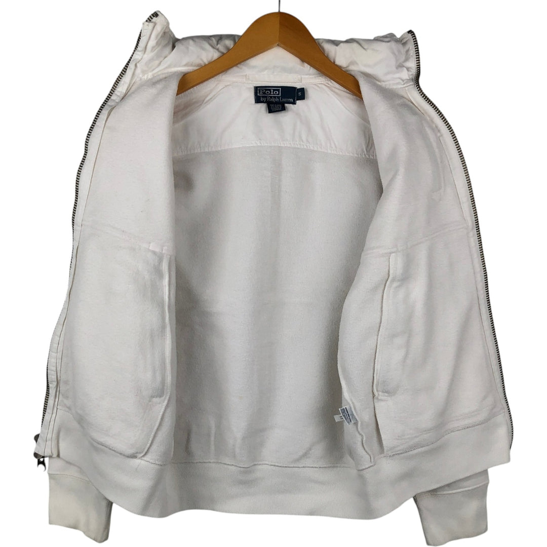 Ralph Lauren POLO by Ralph Lauren full zip sweatshirt, men's size S cotton white type Vintage Second Hand