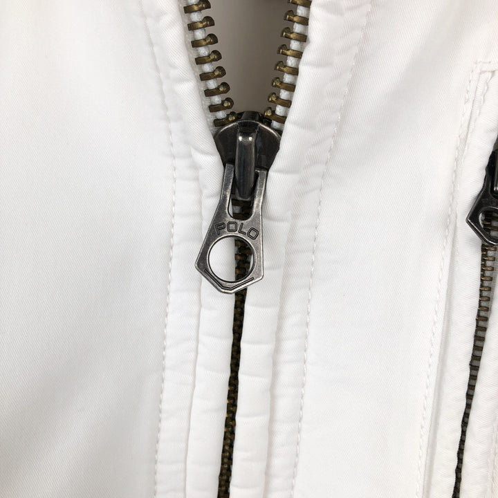 Ralph Lauren POLO by Ralph Lauren full zip sweatshirt, men's size S cotton white type Vintage Second Hand