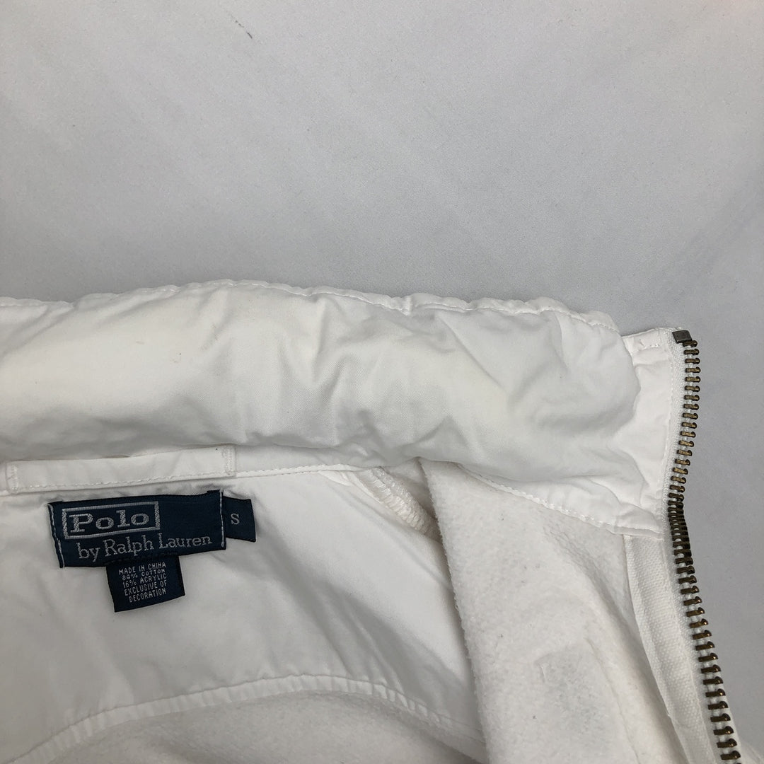 Ralph Lauren POLO by Ralph Lauren full zip sweatshirt, men's size S cotton white type Vintage Second Hand