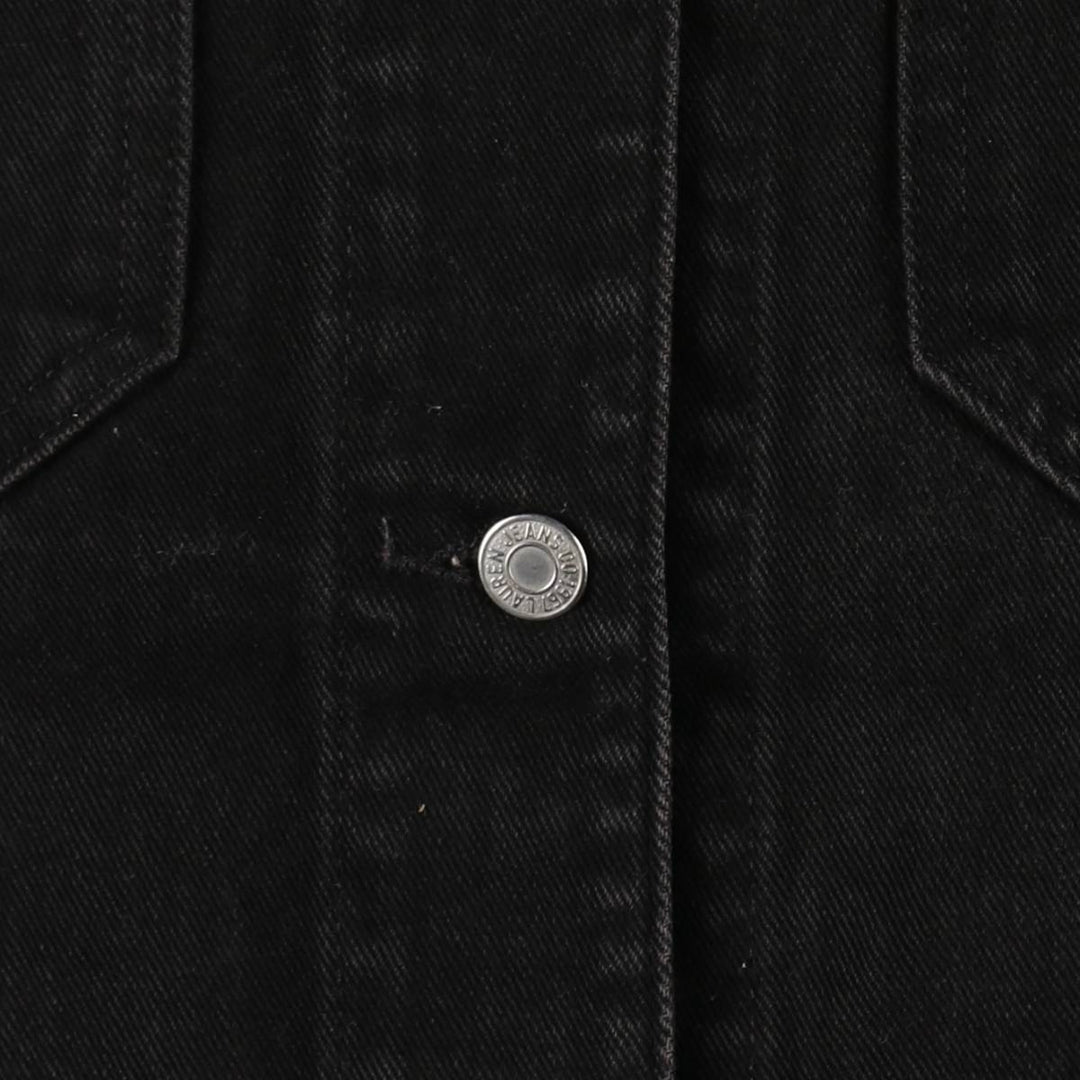 Ralph Lauren LAUREN JEANS CO. Black Denim Coveralls, Women's Size M (approx.) cotton black type Vintage Second Hand