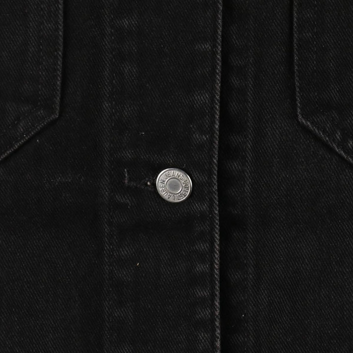 Ralph Lauren LAUREN JEANS CO. Black Denim Coveralls, Women's Size M (approx.) cotton black type Vintage Second Hand