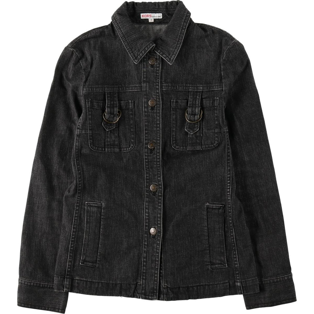 Michael Kors denim jacket, women's size S (approx.) cotton black type Vintage Second Hand