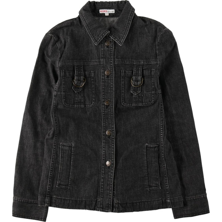 Michael Kors denim jacket, women's size S (approx.) cotton black type Vintage Second Hand