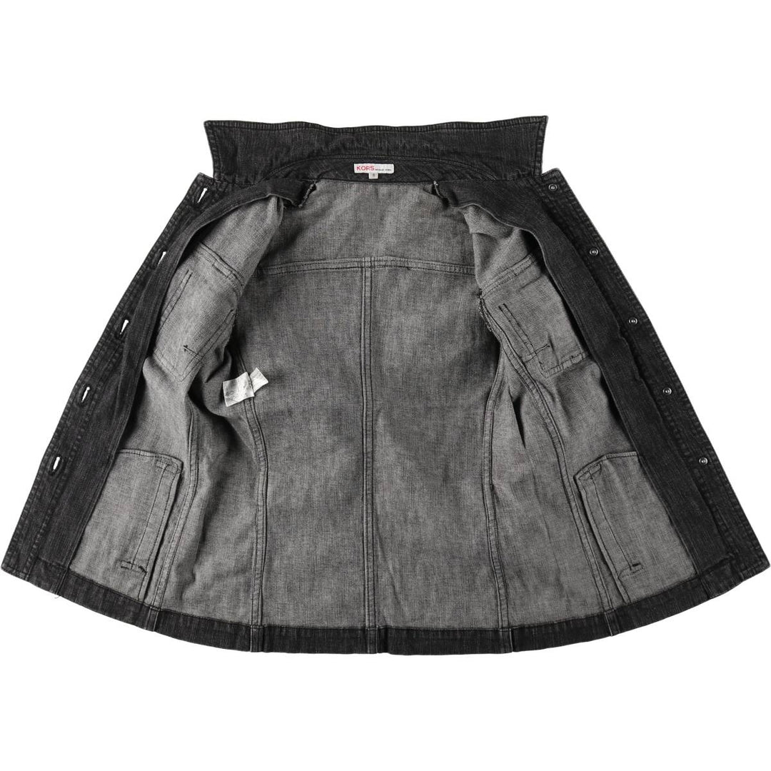 Michael Kors denim jacket, women's size S (approx.) cotton black type Vintage Second Hand