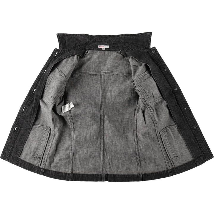 Michael Kors denim jacket, women's size S (approx.) cotton black type Vintage Second Hand