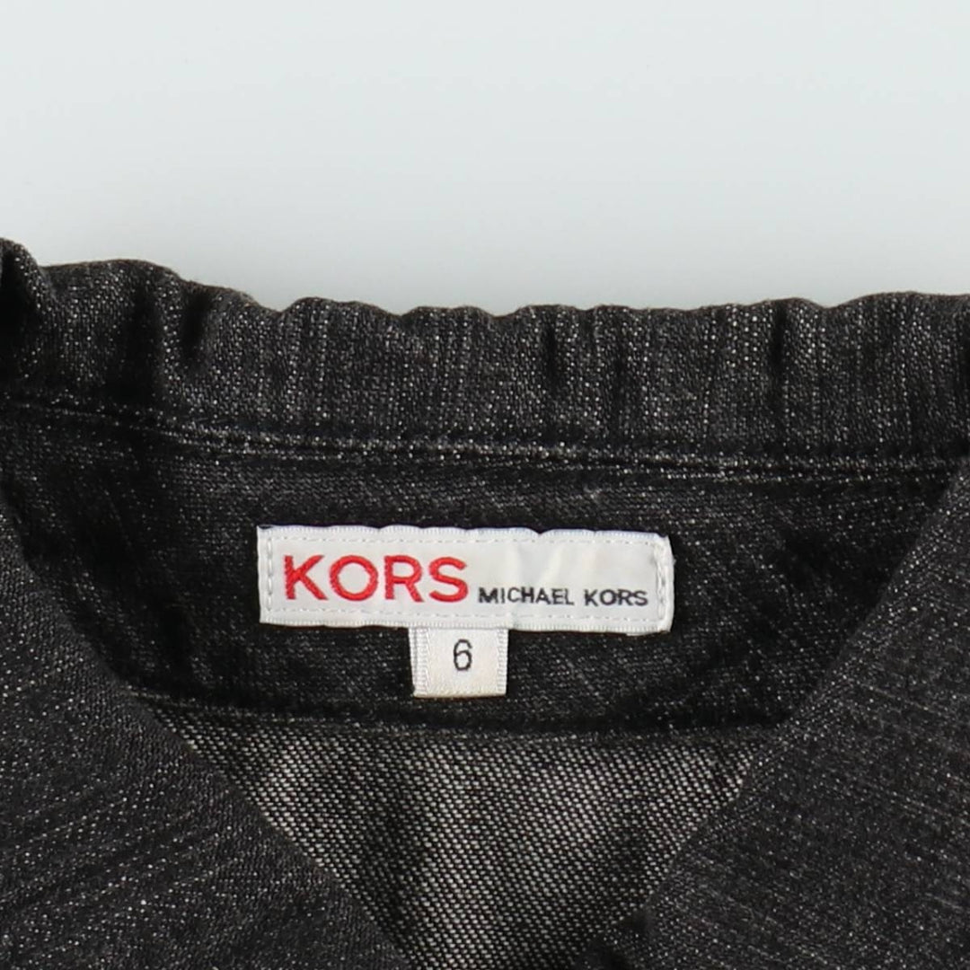 Michael Kors denim jacket, women's size S (approx.) cotton black type Vintage Second Hand