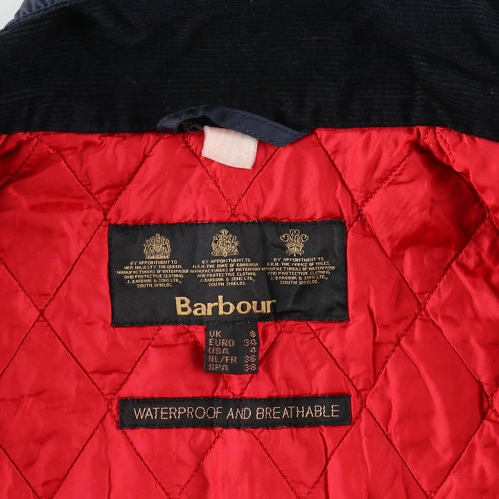 Barbour 3-Warrant Padded Jacket Puffer Jacket International Jacket Women's Size S (approx.) unclear navy blue type Vintage Second Hand