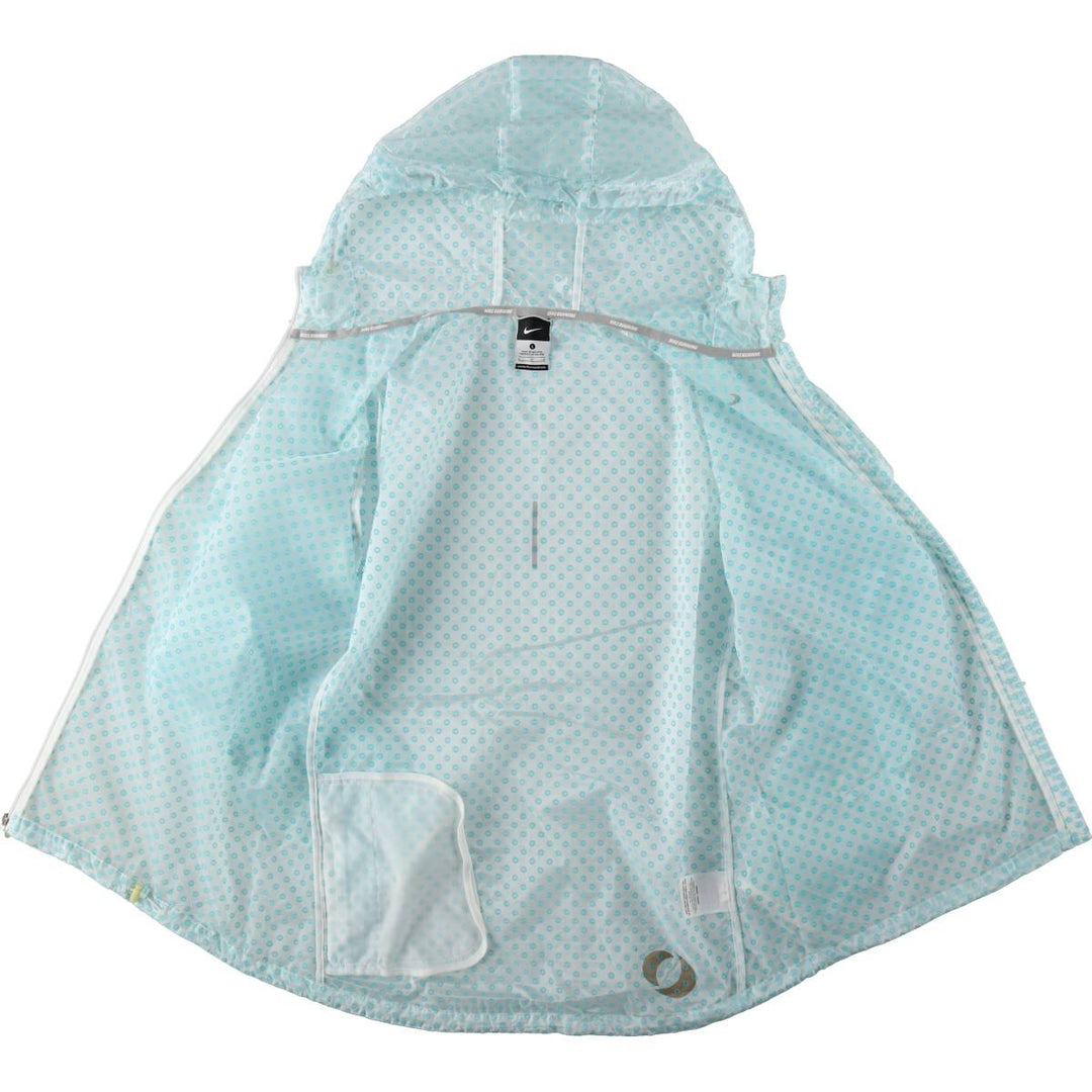 Nike Running Dot Pattern Nylon Parka, Women's Size L (approx.) Nylon white type Vintage Second Hand