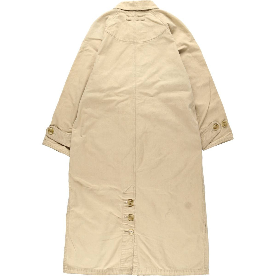 80s-90'S Eddie Bauer Black Tag Single-Breasted Coat/Balmacaan Coat, Women's Size M (Equivalent), Vintage cotton Beige type Vintage Second Hand
