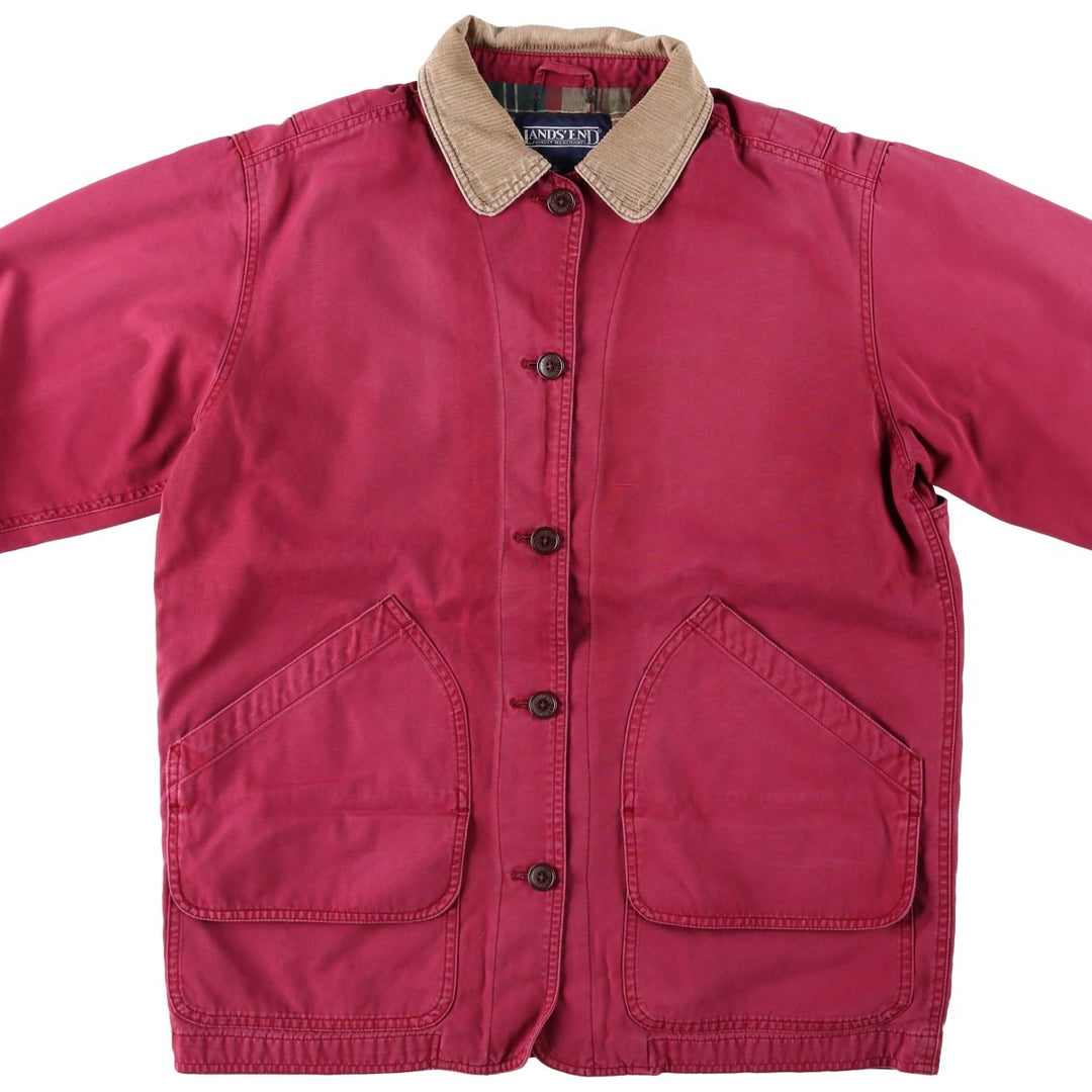 80s-90'S Lands' End Hunting Jacket, Women's Size M (approx.), Vintage cotton Red type red-purple Vintage Second Hand