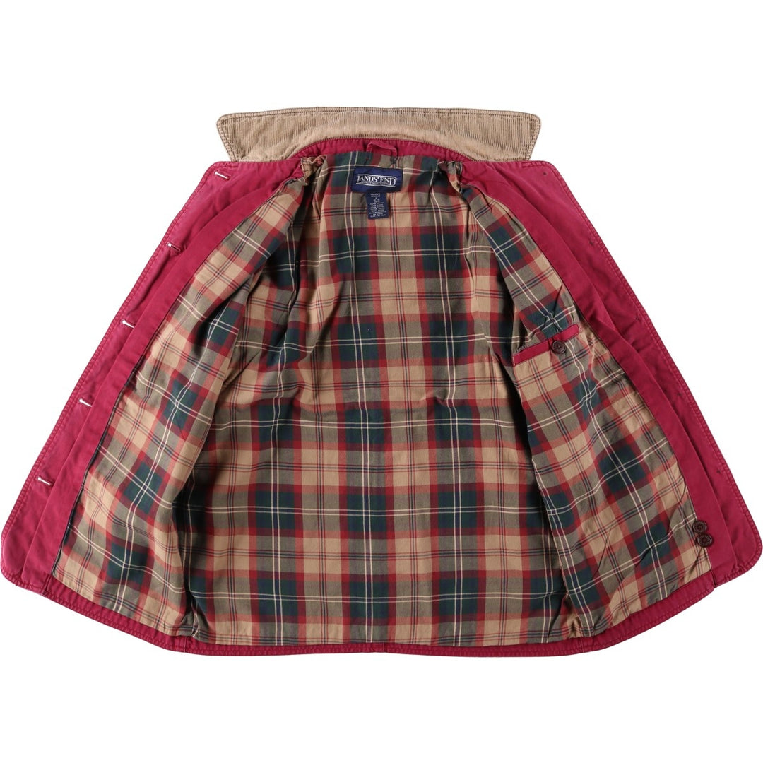 80s-90'S Lands' End Hunting Jacket, Women's Size M (approx.), Vintage cotton Red type red-purple Vintage Second Hand