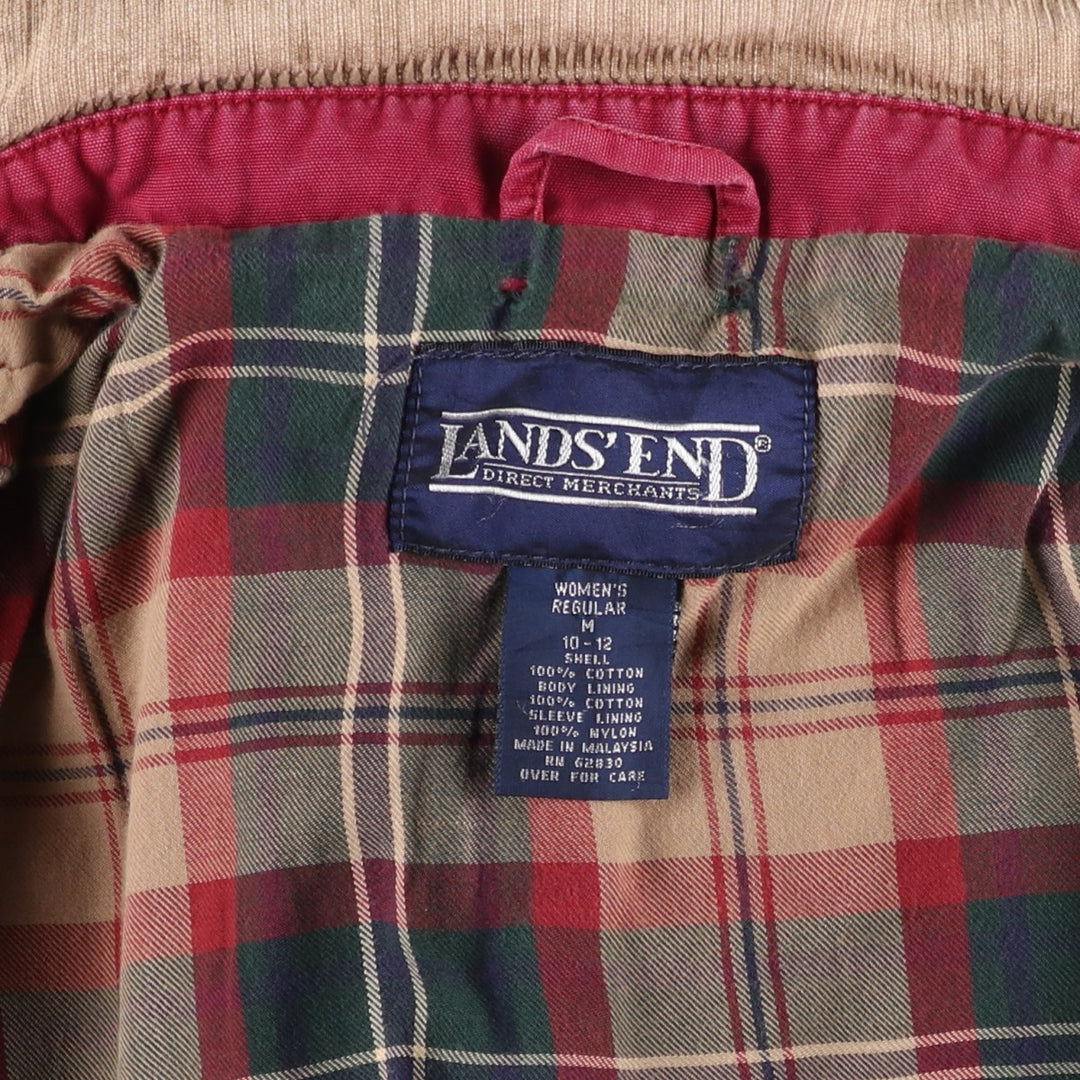 80s-90'S Lands' End Hunting Jacket, Women's Size M (approx.), Vintage cotton Red type red-purple Vintage Second Hand