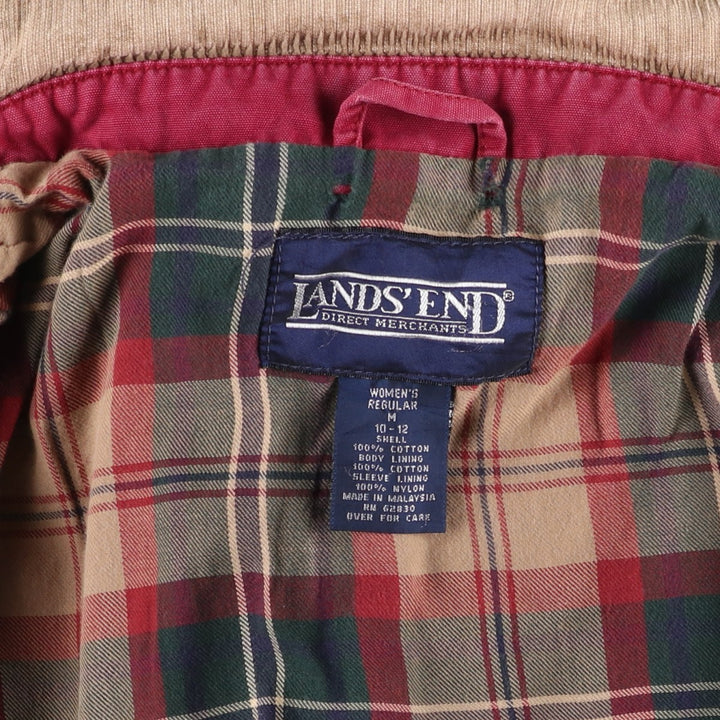 80s-90'S Lands' End Hunting Jacket, Women's Size M (approx.), Vintage cotton Red type red-purple Vintage Second Hand